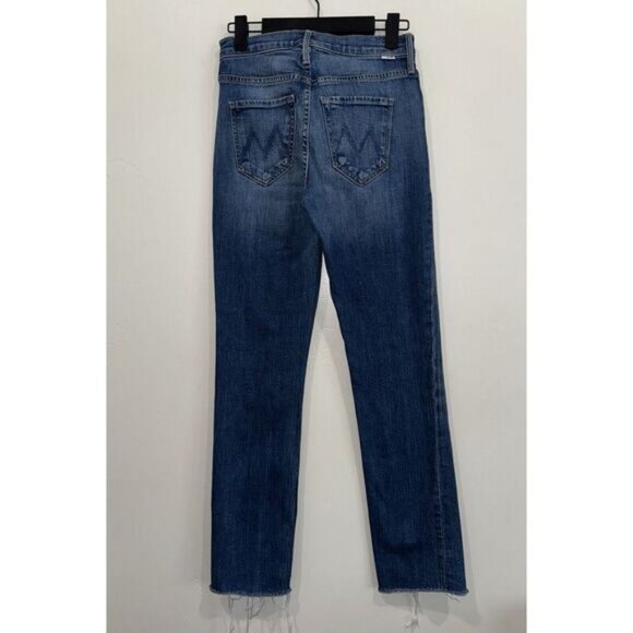 MOTHER The Mid Rise Dazzler Ankle Fray Jeans New Sheriff In Town Size 24 - Picture 2 of 9